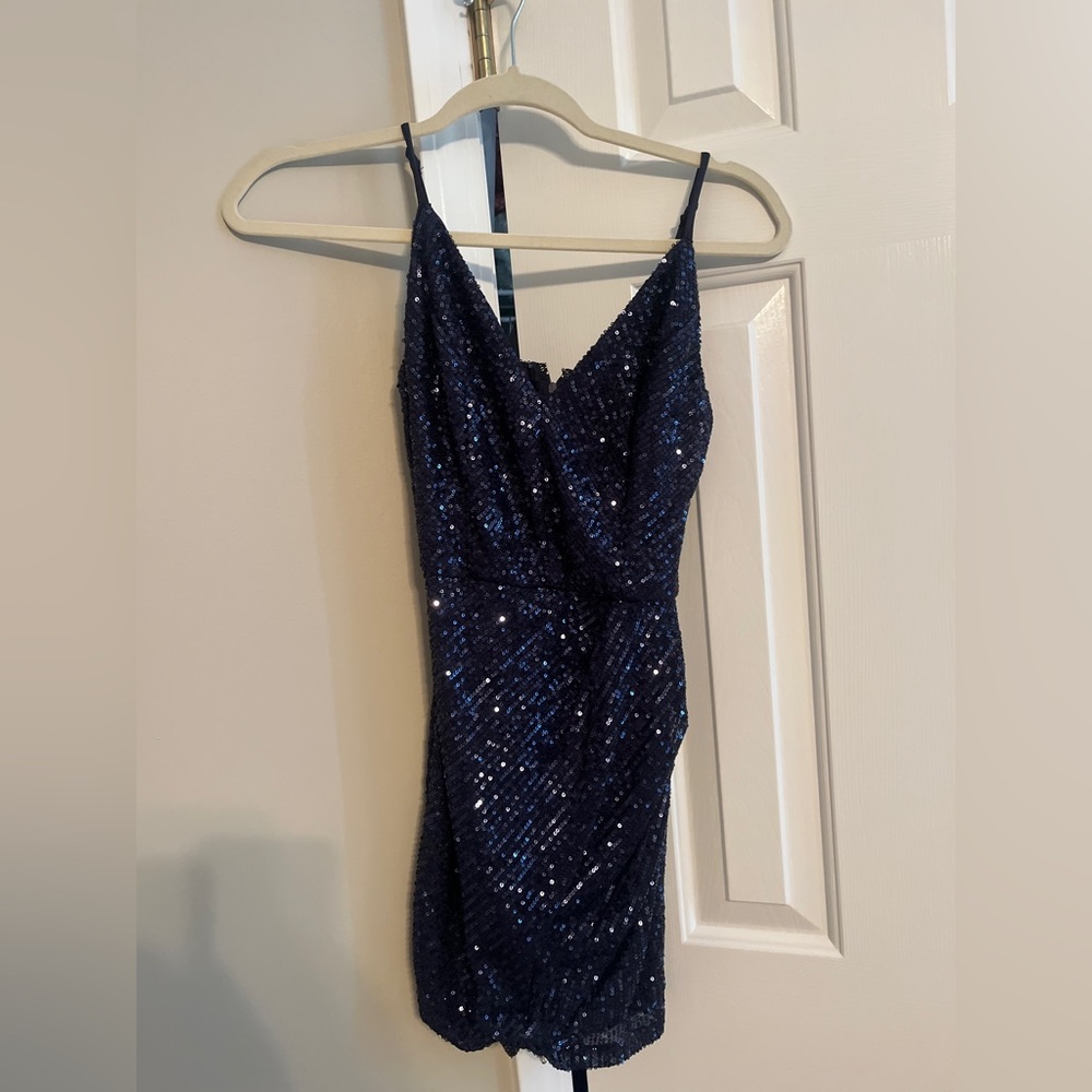 Navy formal dress.